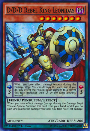 D/D/D Rebel King Leonidas Card Front