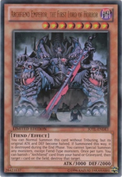 Archfiend Emperor, the First Lord of Horror Card Front