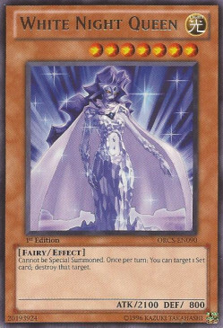 White Night Queen Card Front