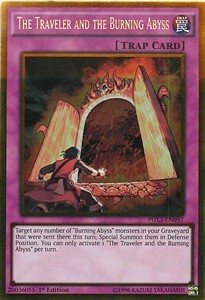 The Traveler and the Burning Abyss Card Front