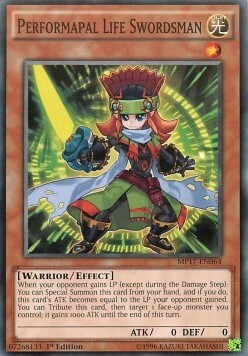 Performapal Life Swordsman Card Front