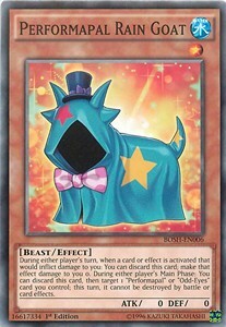 Performapal Rain Goat Card Front