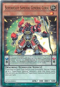 Superheavy Samurai General Coral Card Front