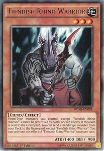 Fiendish Rhino Warrior Card Front