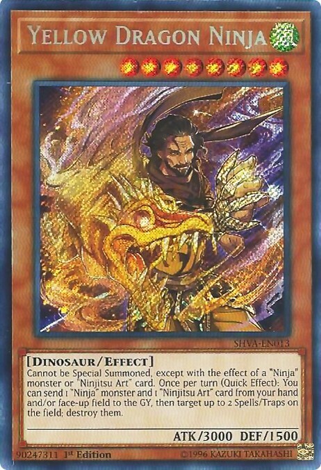 Yellow Dragon Ninja Card Front