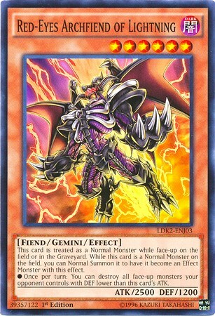 Red-Eyes Archfiend of Lightning Card Front