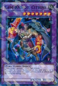 Gem-Knight Citrine Card Front