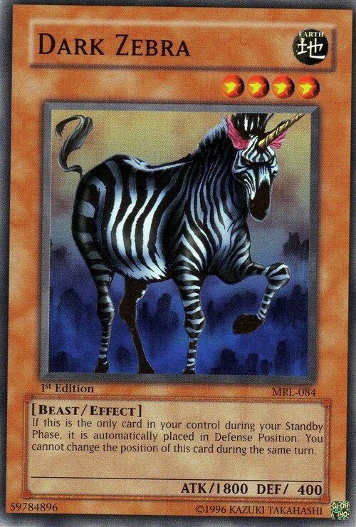 Dark Zebra Card Front