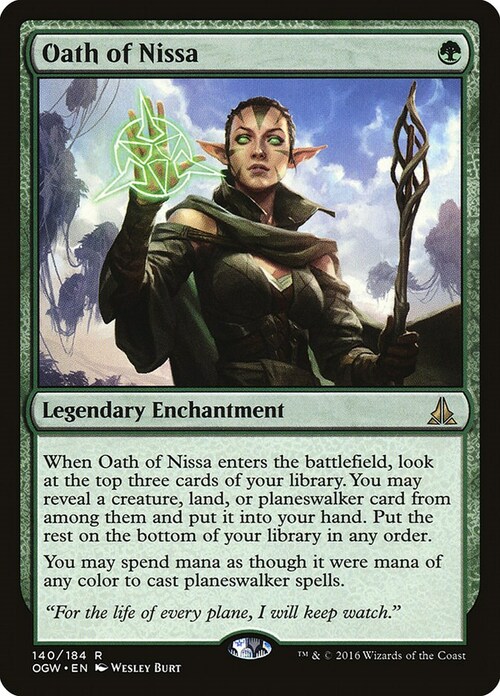 Oath of Nissa Card Front