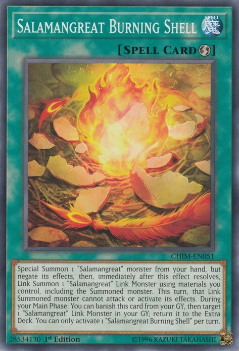 Salamangreat Burning Shell Card Front