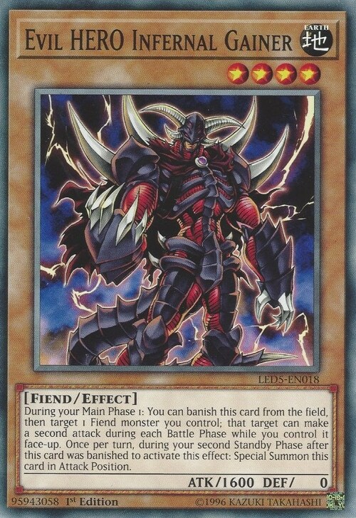 Evil HERO Infernal Gainer Card Front