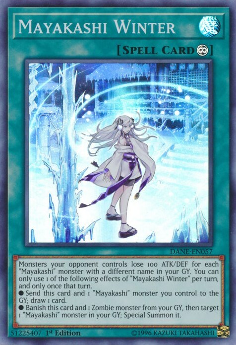 Mayakashi Winter Card Front