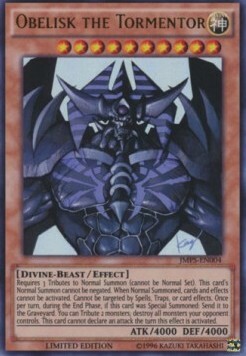 Obelisk the Tormentor Card Front