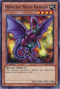 Heraldic Beast Basilisk Card Front