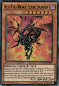 Red-Eyes Black Flare Dragon Card Front