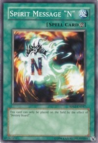 Spirit Message "N" Card Front