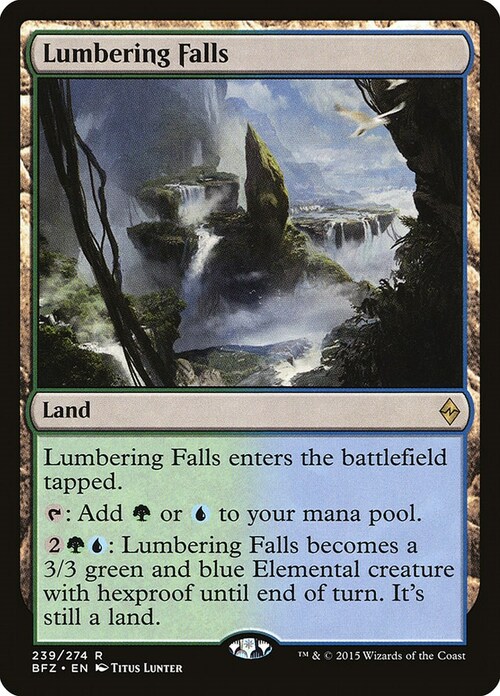 Lumbering Falls Card Front