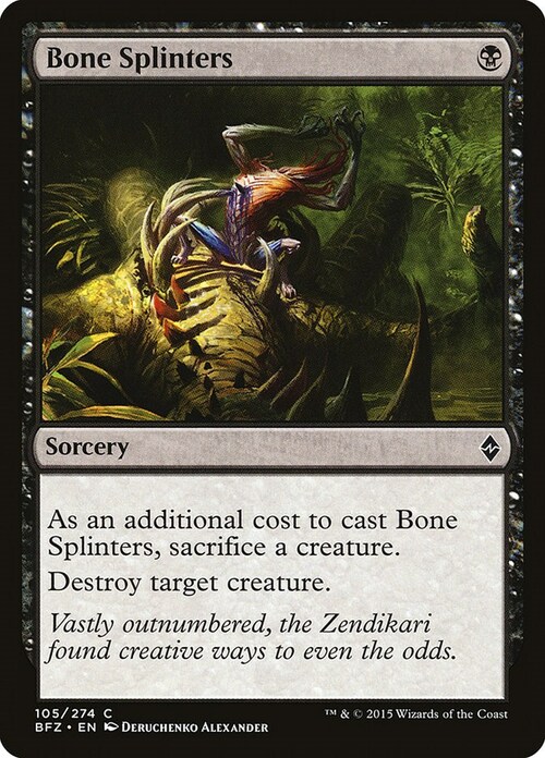 Bone Splinters Card Front