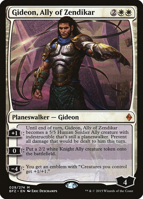 Gideon, Ally of Zendikar Card Front