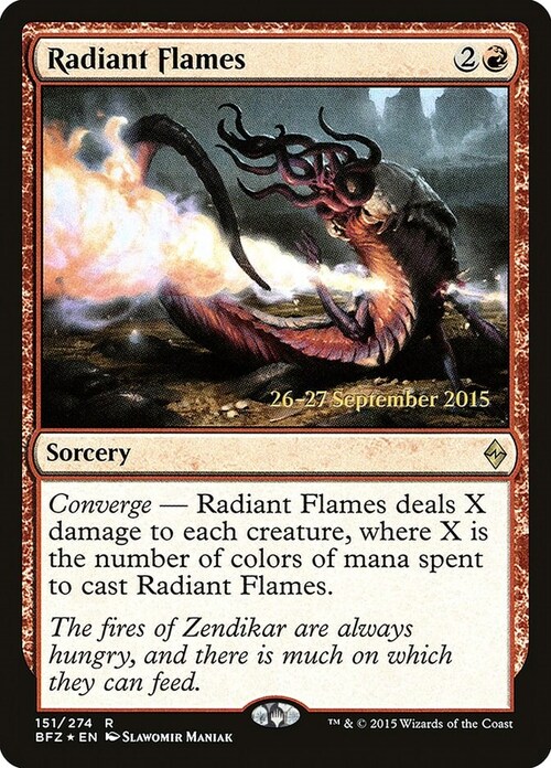 Radiant Flames Card Front