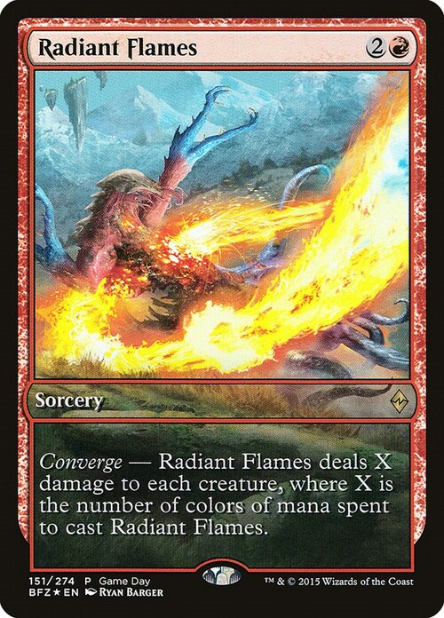 Radiant Flames Card Front